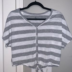 SO Button Up Oversized Tee